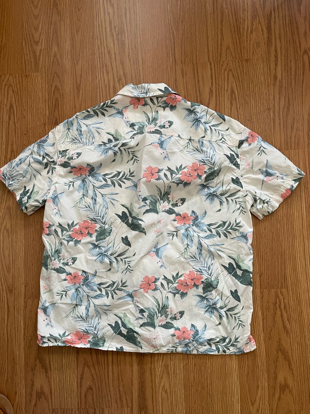 American Eagle tropical Hawaiian Men's Floral  Button-Up Shirt summer preppy